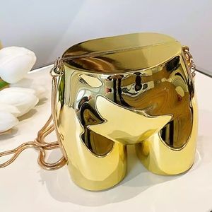 Gold mini body purse